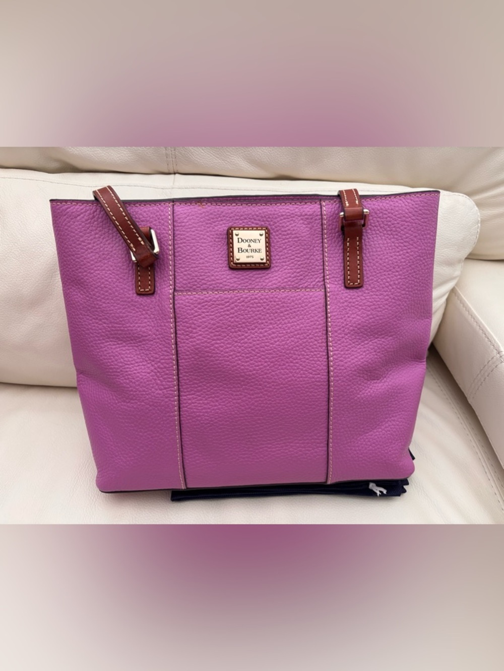 Dooney & Bourke Pink Pebble Leather Tote